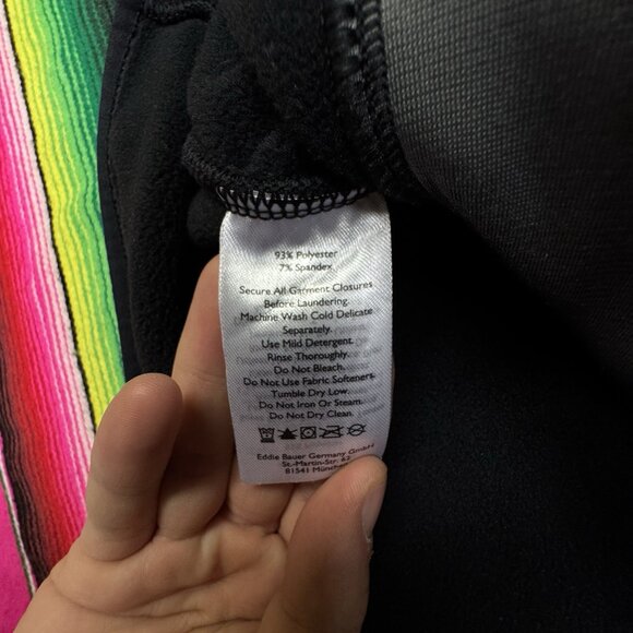 Eddie‎ Bauer Hoodie Men L Black Full Ascent Outpace Flex Fleece Full-Zip Sweater - Picture 4 of 6